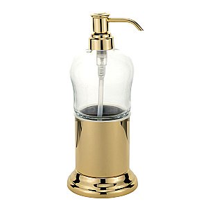 Диспенсер настольный Migliore Mirella прозрачное стекло/золото купить в интернет-магазине сантехники Sanbest