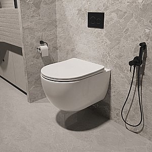 Унитаз подвесной Vincea Evo VT1-34ST, белый, с крышкой микролифт, безободковый, слив-торнадо купить в интернет-магазине Sanbest