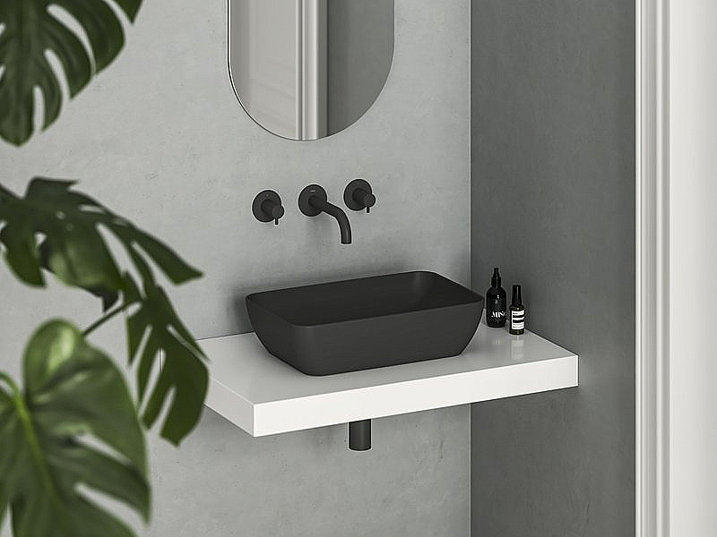 Раковина Ravak UNI SLIM XJX0D150000 черный матовый купить в интернет-магазине Sanbest