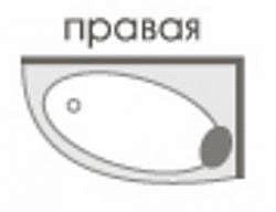 Ванна Aquatika Аврора Аквалюкс Basic правая купить в интернет-магазине сантехники Sanbest