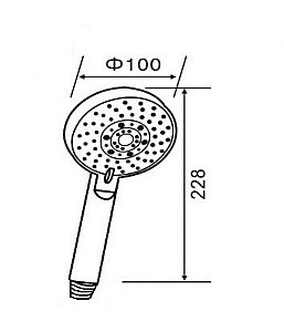 Душевая лейка Agger Splash A02 хром купить в интернет-магазине сантехники Sanbest