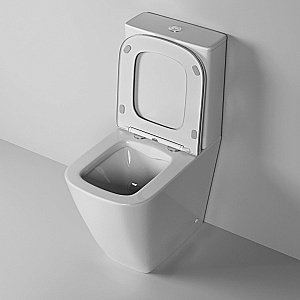 Унитаз-компакт Grossman Style GR-4472S безободковый, с крышкой микролифт, с бачком, белый купить в интернет-магазине Sanbest