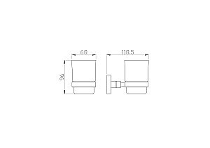 Стакан для зубных щеток с держателем WONZON & WOGHAND POLO, Темное золото (WW-8921-DG) купить в интернет-магазине сантехники Sanbest
