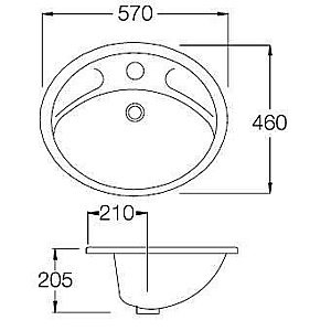 Раковина Hatria Arredo Y631 (уценка) купить в интернет-магазине Sanbest