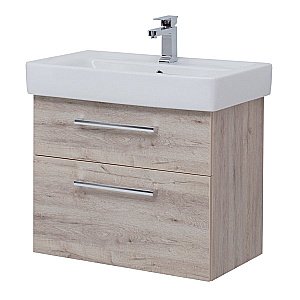 Тумба с раковиной Dreja Q Max 80 светлое дерево для ванной в интернет-магазине Sanbest