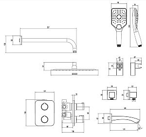 Душевая система Lemark Yeti LM7842C купить в интернет-магазине сантехники Sanbest