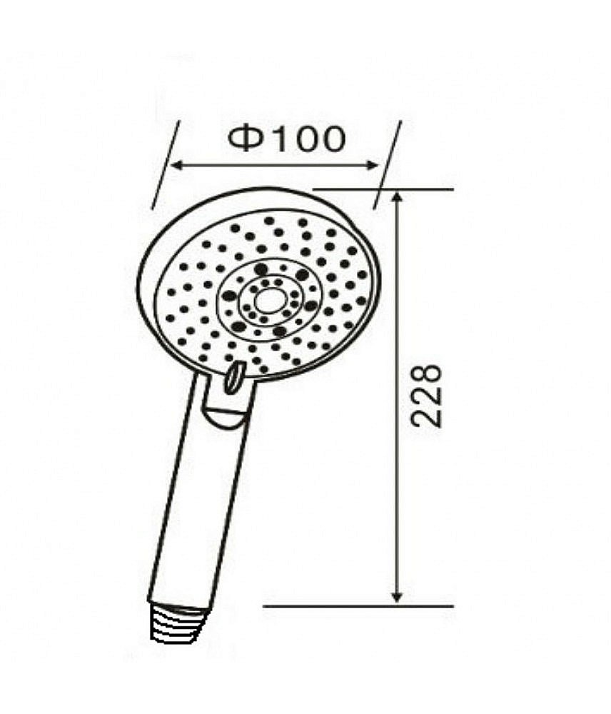 Душевая лейка Agger Splash A02 хром купить в интернет-магазине сантехники Sanbest