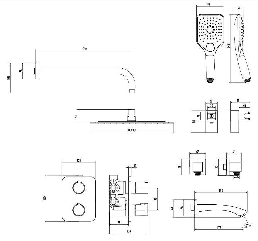 Душевая система Lemark Yeti LM7842C купить в интернет-магазине сантехники Sanbest