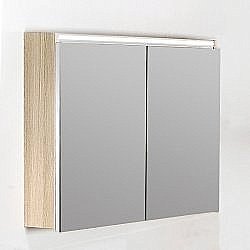 Зеркальный шкаф Armadi Art Vallessi дуб светлый фактурный 80 купить в интернет-магазине сантехники Sanbest