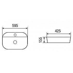 Раковина накладная WeltWasser WW ELBACH 2236 59,5 белая купить в интернет-магазине Sanbest