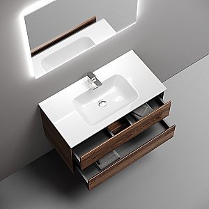 Тумба с раковиной Sancos Marmi 2.0 90 MR2.090ECH дуб чарльстон для ванной в интернет-магазине Sanbest