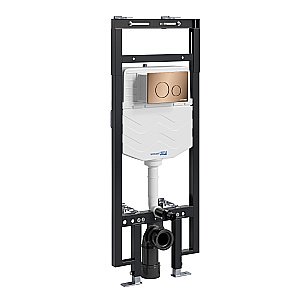 Система инсталляции для унитаза WasserKraft Dinkel 58TLT.010.ME.RG02 с кнопкой розовое золото купить в интернет-магазине сантехники Sanbest