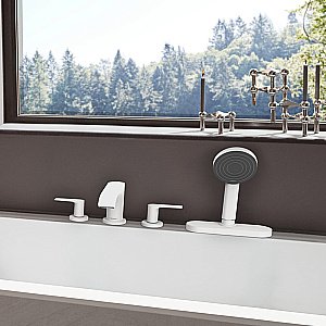 Смеситель для ванны Hansgrohe Vivenis 75444700 белый матовый купить в интернет-магазине сантехники Sanbest