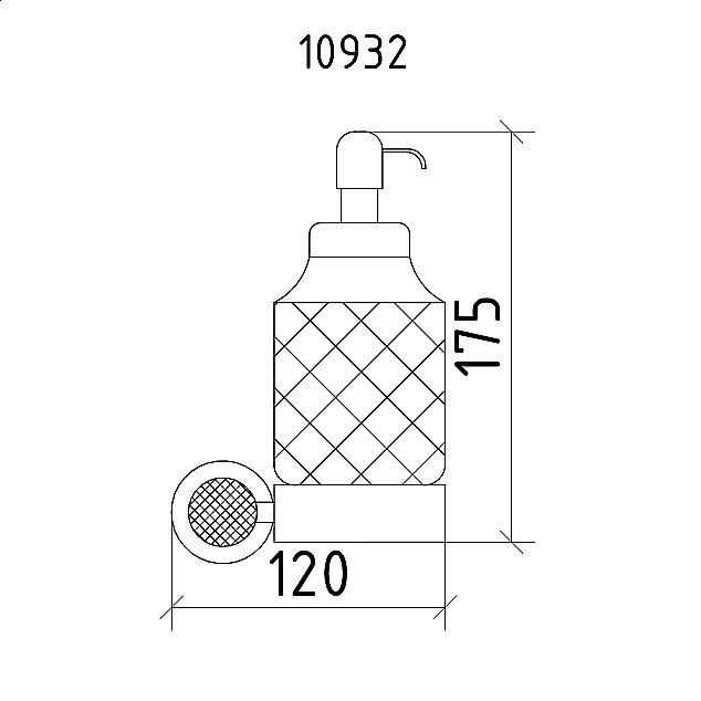 Диспенсер Boheme Royal Cristal 10932-CR хром/Swarovski купить в интернет-магазине сантехники Sanbest