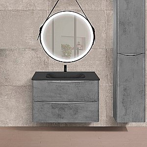 Тумба с раковиной Vincea PAOLA VMC-2P800BT + VCB-2VP800B 80 бетон для ванной в интернет-магазине Sanbest