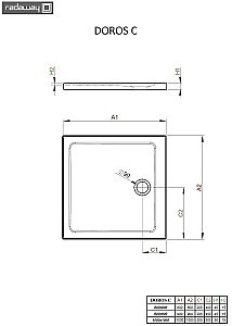 Душевой поддон Radaway Doros C SDRC9090-01 90х90 белый купить в интернет-магазине Sanbest