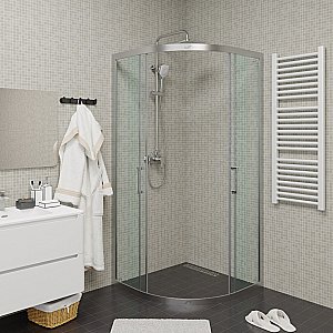 Душевой уголок CeruttiSpa Viva 11221 90x90 стекло прозрачное/профиль хром купить в интернет-магазине Sanbest