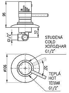 Смеситель для душа Rav-Slezak TERMOSTAT DT283Z купить в интернет-магазине сантехники Sanbest