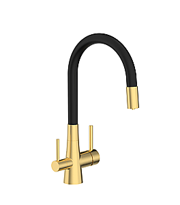 Смеситель для кухни Good Door KITCHEN-A СМ00058 брашированное золото купить в интернет-магазине сантехники Sanbest