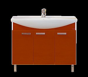 Тумба с раковиной напольная Misty Джулия 105 красная для ванной в интернет-магазине Sanbest