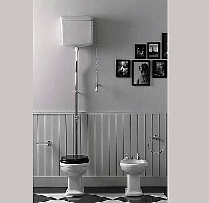 Унитаз SIMAS Londra LO901 с высоким бачком, белый/хром купить в интернет-магазине Sanbest