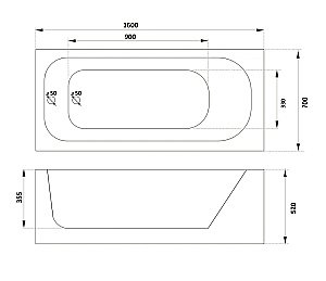 Ванна акриловая Parly Ortiz CT10818 160х70 белая купить в интернет-магазине Sanbest