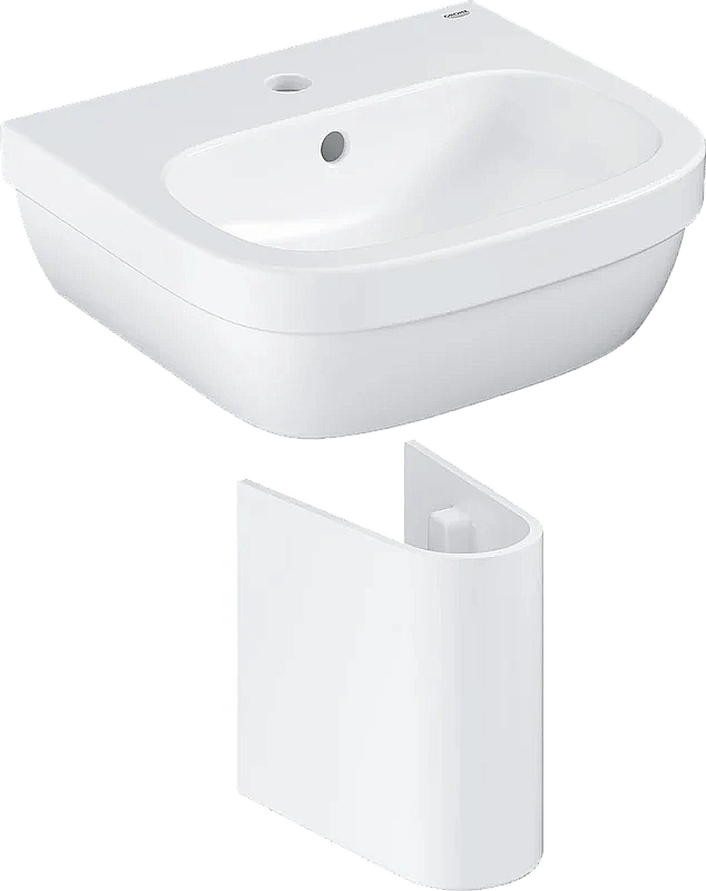 Раковина на полупьедестале Grohe Euro Ceramic 45 белая купить в интернет-магазине Sanbest