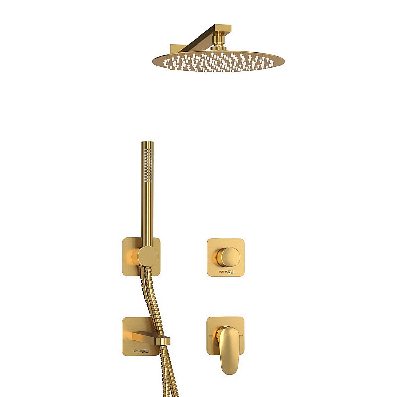 Душевая система WasserKRAFT Havel 3600 SET2843 золото матовое купить в интернет-магазине сантехники Sanbest
