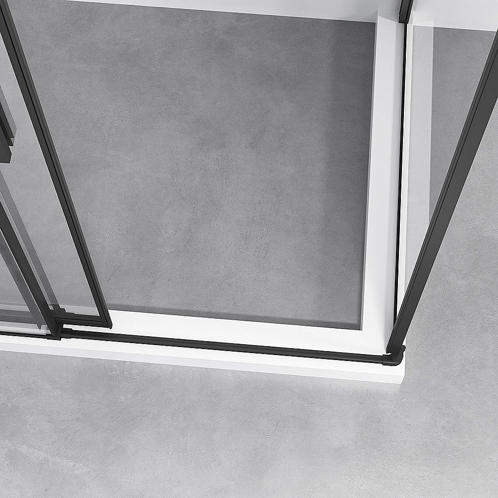 Душевой уголок Vincea SLIM-N VSR-4SN8014CLB 140x80 стекло прозрачное/профиль черный купить в интернет-магазине Sanbest