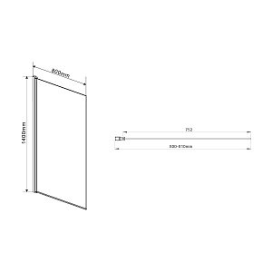 Шторка для ванны Vincea VSB-11800CH 80x140 хром купить в интернет-магазине Sanbest