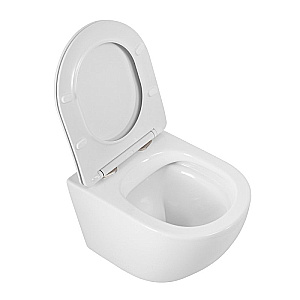 Унитаз подвесной BelBagno Sfera-R BB046CHR/SC белый, безободковый, с крышкой микролифт купить в интернет-магазине Sanbest
