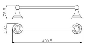 Полотенцедержатель Rav-Slezak MORAVA MKA0701/40SM купить в интернет-магазине сантехники Sanbest