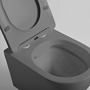 Унитаз Vincea Globo VT1-14SMA безободковый, с крышкой микролифт, антрацит матовый купить в интернет-магазине Sanbest