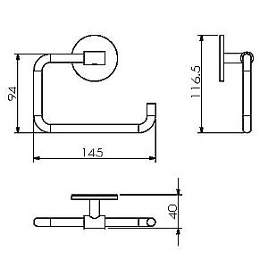 Держатель для туалетной бумаги Langberger Molveno 30843A купить в интернет-магазине сантехники Sanbest