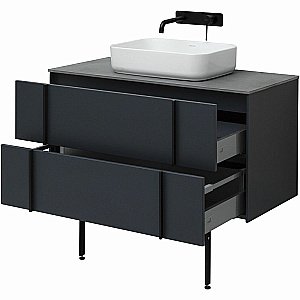 Тумба с раковиной Allen Brau Reality 100 1.32007.AM антрацит матовый для ванной в интернет-магазине Sanbest