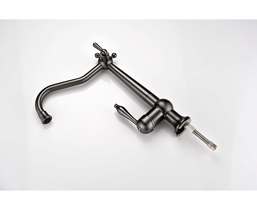 Смеситель для кухни Paulmark Retro Re213226-GM вороненая сталь купить в интернет-магазине сантехники Sanbest