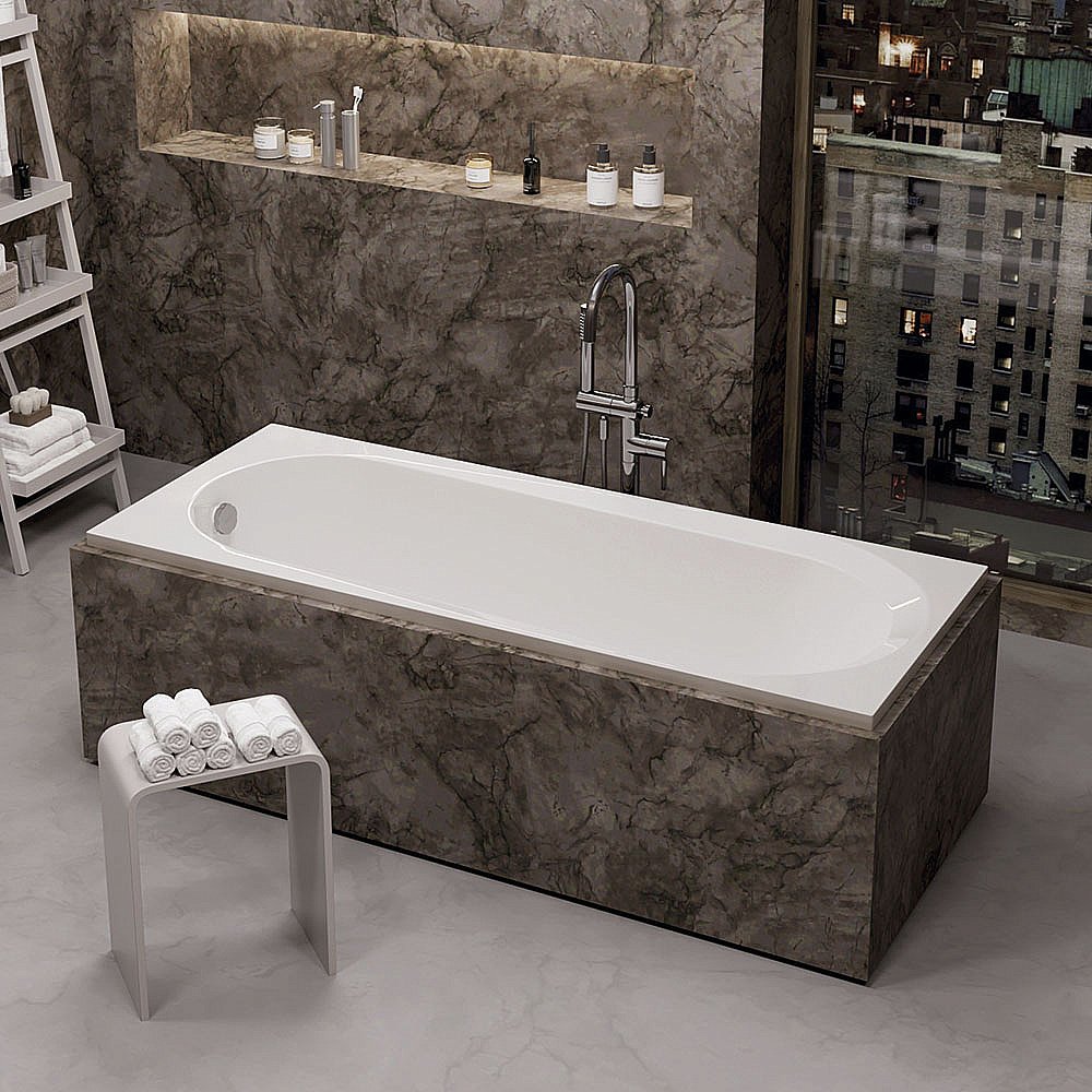 Ванна Alba Spa Baline ВПР0030000100 170х70 белая купить в интернет-магазине Sanbest