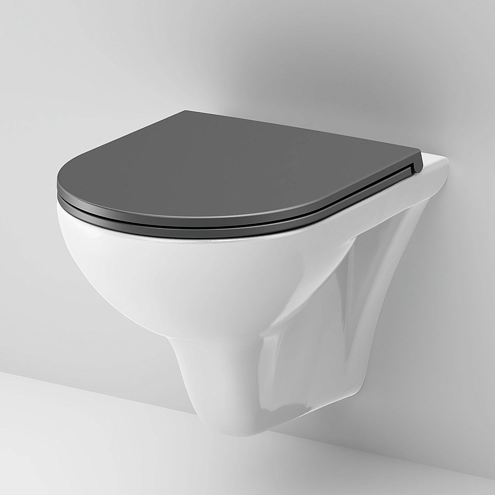 Унитаз подвесной AM.PM Gem C901700SCmb белый, безободковый купить в интернет-магазине Sanbest