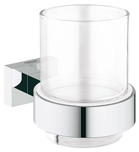 Стакан с держателем Grohe Essentials Cube 40755001 купить в интернет-магазине сантехники Sanbest