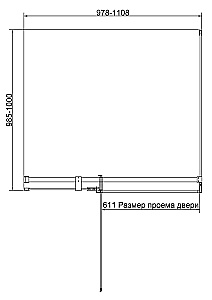 Душевой уголок Vincea Extenza 100х110 VSR-4EX101110CL стекло прозрачное/профиль хром купить в интернет-магазине Sanbest