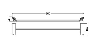 Полотенцедержатель Schein WATTEAU 12821 хром купить в интернет-магазине сантехники Sanbest