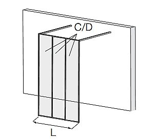 Душевое ограждение Jacob Delafon Nouvelle Vague 160 стекло тонированое/профиль черный купить в интернет-магазине Sanbest