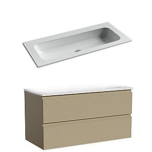 Тумба с раковиной Sancos FOLK FL100CP/CN7013wx 100 капучино для ванной в интернет-магазине Sanbest