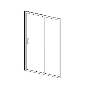 Душевая дверь Vincea ALPHA VDS-3AL 120 хром/прозрачное купить в интернет-магазине Sanbest