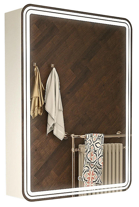Зеркальный шкаф Azario Adriana 60х80 CS00069512 белый купить в интернет-магазине сантехники Sanbest