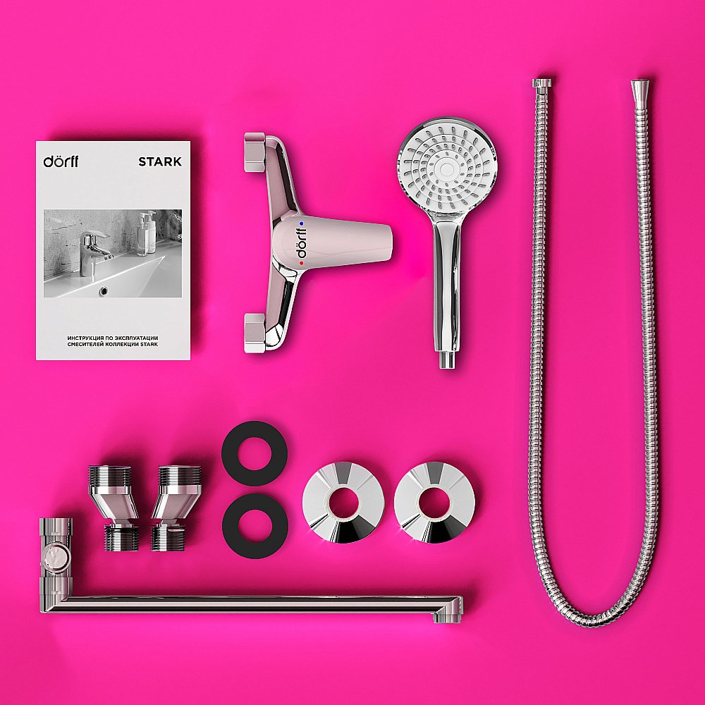 Смеситель для ванны Dorff Stark D1109500 хром купить в интернет-магазине сантехники Sanbest