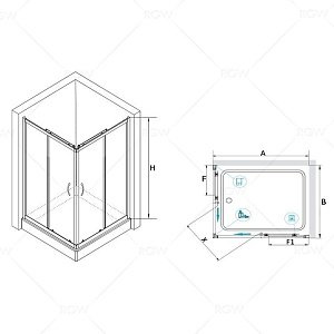 Душевой уголок RGW Passage PA-146 80x100 купить в интернет-магазине Sanbest