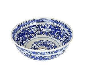 Раковина накладная Bronze de Luxe Dragons 41 6050 с декором купить в интернет-магазине Sanbest