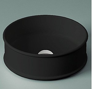 Раковина накладная Artceram Atelier 44 ATL001 17 00 черная матовая купить в интернет-магазине Sanbest