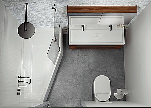 Акриловая ванна Riho Rething Space 160x75 белая купить в интернет-магазине Sanbest